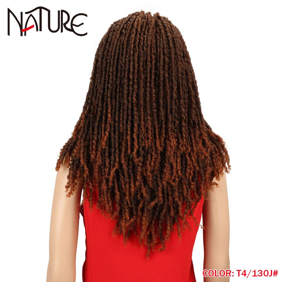 Natur peruk 22 tum afro kinky lockigt hår syntetiska peruker för svarta kvinnor virkade flätor twist jumbo dread faux locs frisyr: T4-130j