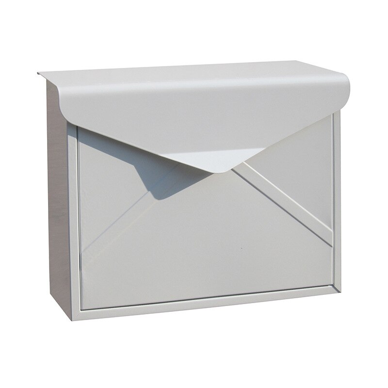 38x12.5x29.4CM Wall Mounted Metal Lockable Simple Mailbox Outdoor Apartment Home Letterbox Mail Newspaper Box Garden Ornament: 03