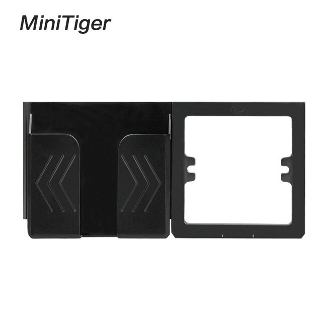 Minitiger Black Grey Wall Socket Phone Holder Smartphone Accessories Stand Support For Mobile Phone One / Two Phone Holder: Black-1