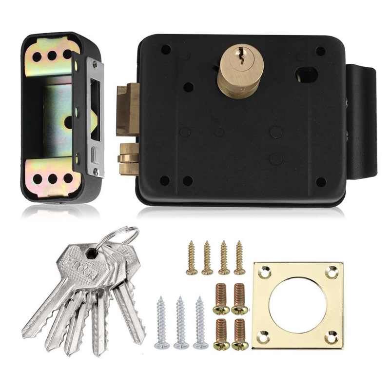 Cerradura de puerta electrónica con Control eléctrico integrado, sistema de acceso para Hotel, escuela, almacenes, desbloqueo, DC12V