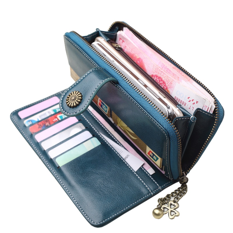 Large Capacity Women Wallets Pu Leather Female Purses Long Clutch Multifunctional Zipper Hasp Purse Phone Wallet Card Holder