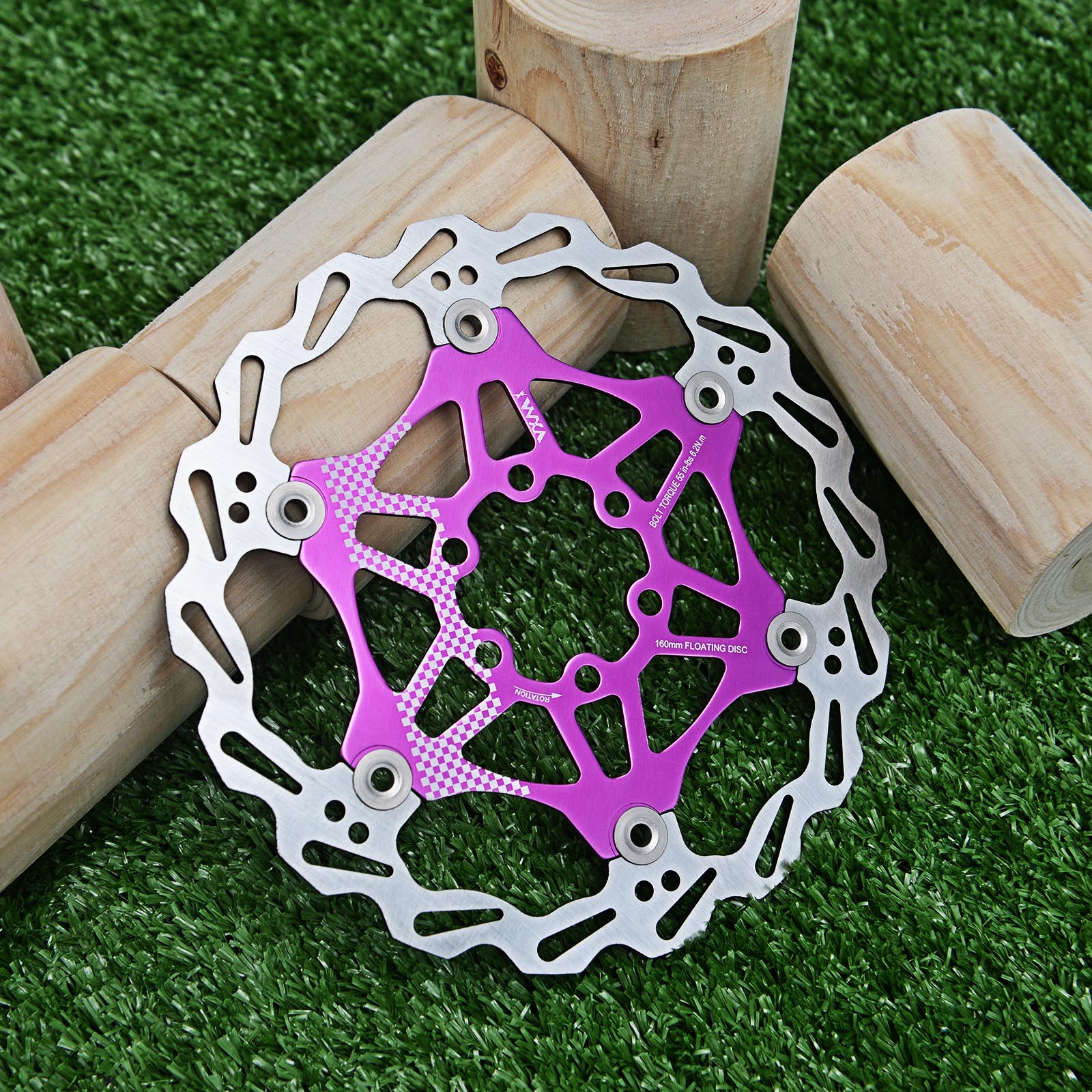 Bike Remschijven Warmteafvoer Drijvende Rotor Ultralight Float Disc Pad 160Mm 180Mm 203Mm Mtb Fiets schijfrem Pad: 160MM Purple