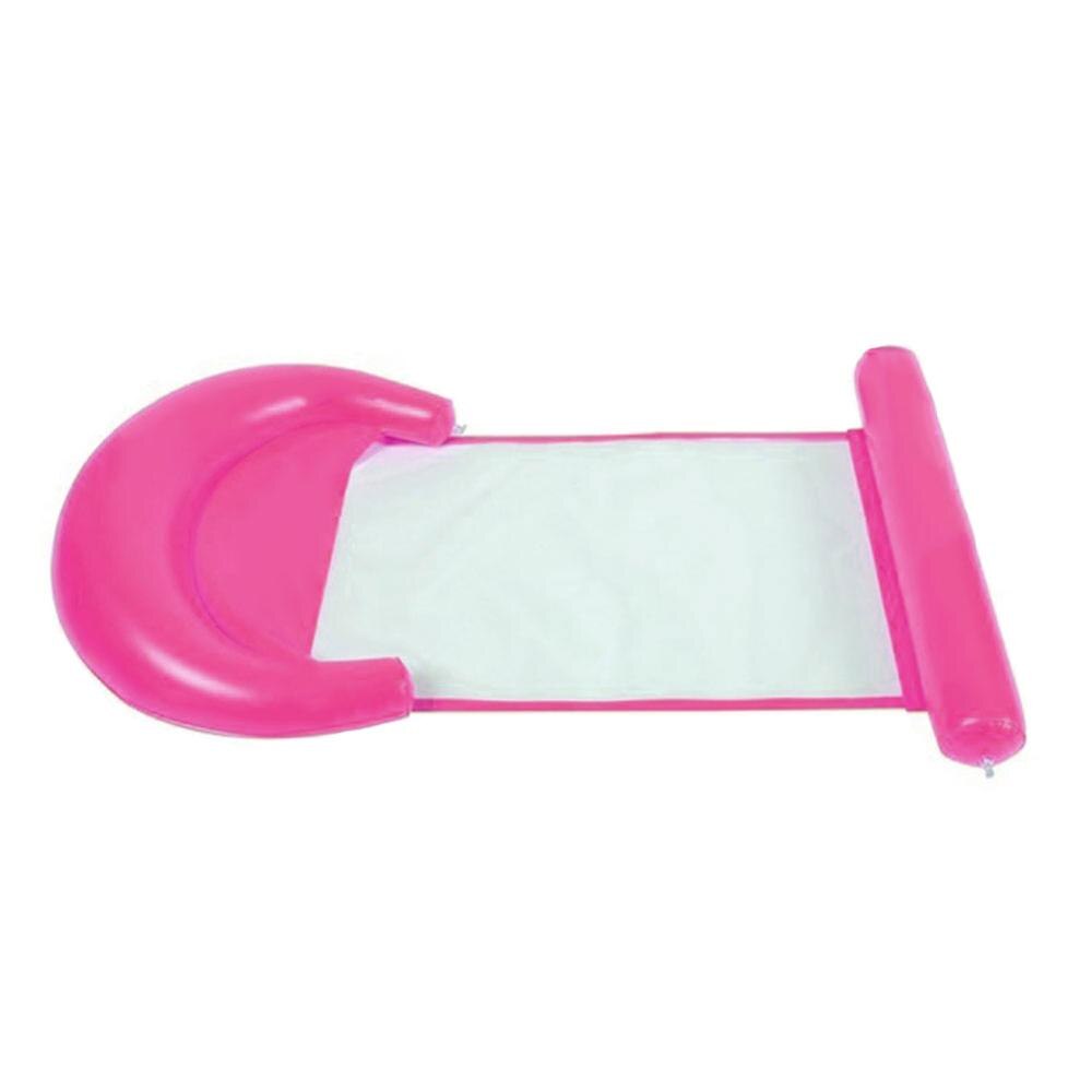 PVC Opblaasbare Water Hangmat Opblaasbare Drijvende Bed Voor Zwemmen Luchtbed Opblaasbare Stoel met Kussen Vouw Water Drijvende: Roze