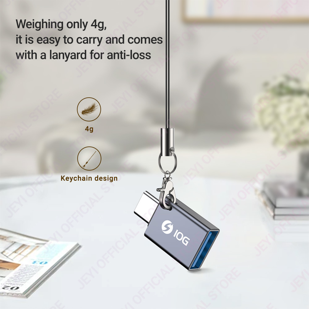 JEYI USB 3.2 to Type C OTG 10G Adapter, 36W Fast Charge Type C to USB 3.2 Converter, Male C to C 40Gbps Support Thunderbolt 3