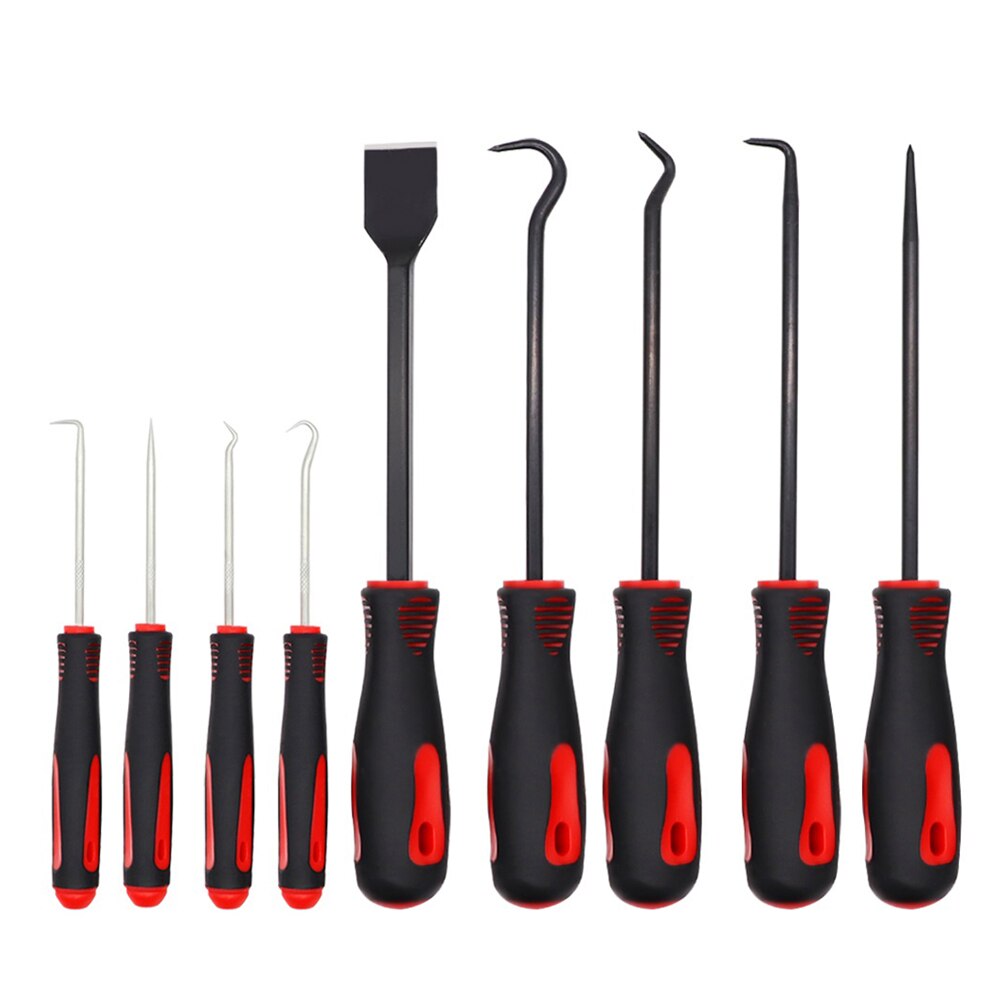 9pcs Oil Seal O-Ring Hook Pick Set Screw Driver Puller Remover Car Repair Hand Tool Air Cylinder Cleaning Set Tools