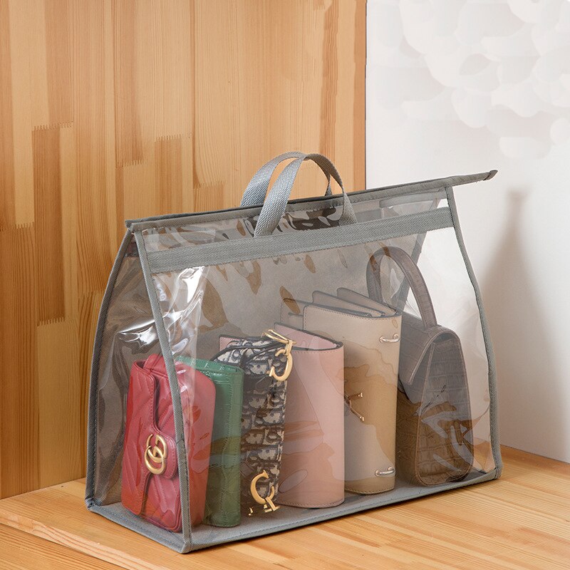 Bolso grande de PVC para mujer, bolsa grande para colgar en el armario, organizador de almacenamiento de protección impermeable, transparente