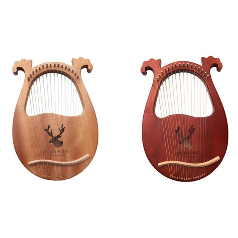 Sy-lyre harpe ,16 -strengs harpe bærbar liten harpe med slitesterke stålstrenger trestreng musikkinstrument