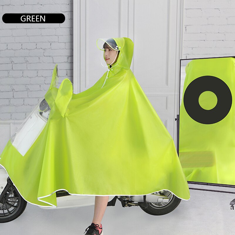Motor Fietsen Regenachtige Dag Fietsen Regenjas Polyester Fiber Lichtgewicht Slijtvaste Waterdichte Regen Jas: Green / XXXL
