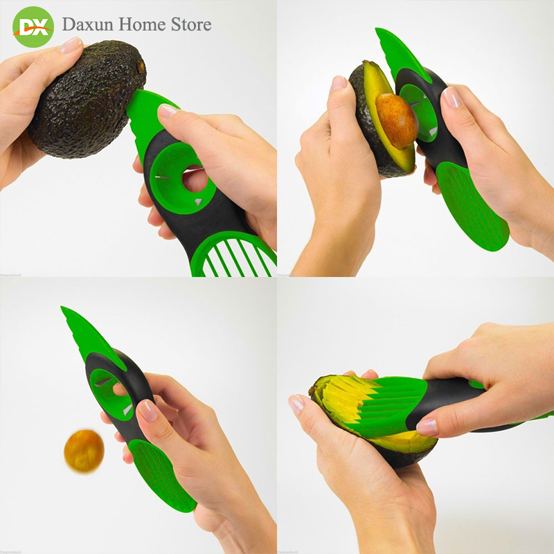 Magic Trio Avocado Dunschiller Slicer 3 In 1 Avocado Slicer Avocado Mes Keuken Meubi Avocado Fruit Groente Tool Avocado Tool