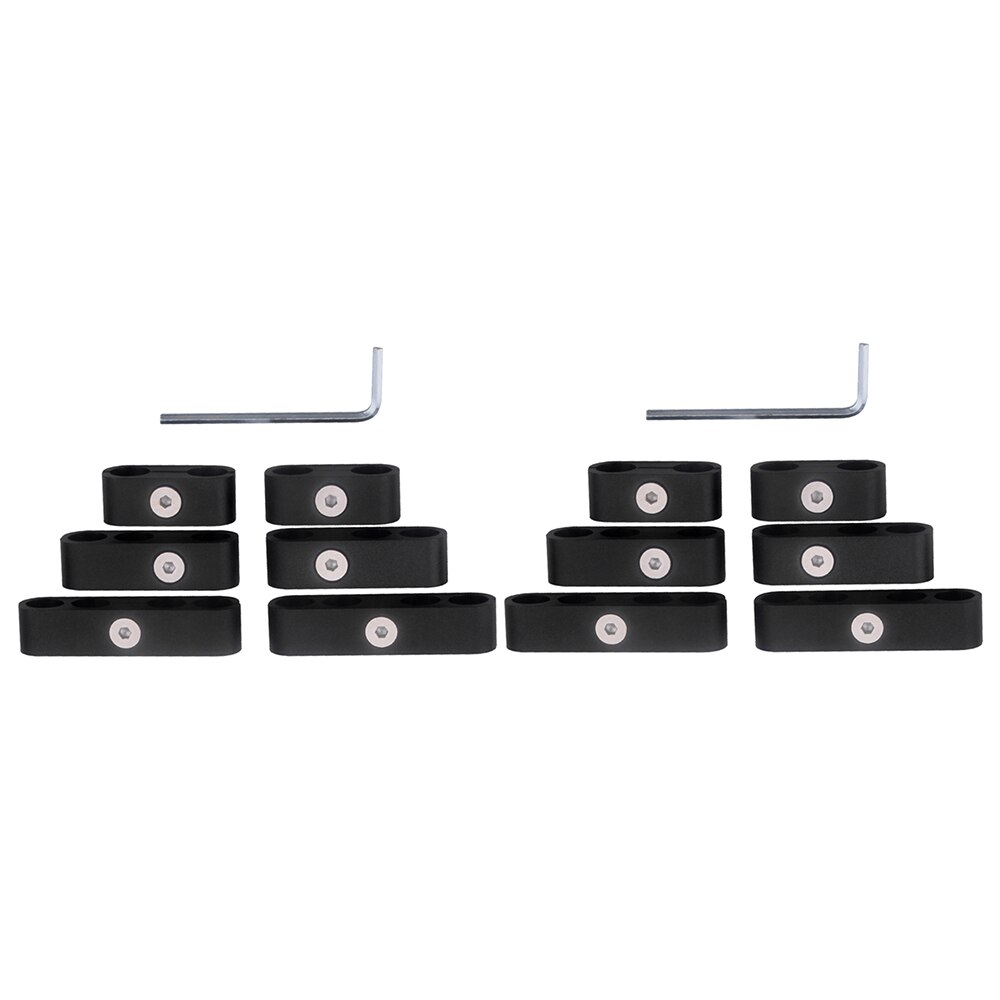 7/12Pcs Spark Plug Wires Cables Separators Dividers Organizers Holders Kit Car Wire Separators Car Wire Separators Ignition Line: 12pcs Black