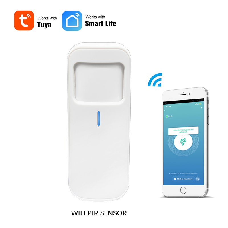 Sensor de movimento pir, sensor inteligente sem fio para uso doméstico, detector infravermelho, alarme de segurança, funciona com o aplicativo tuya, controle remoto