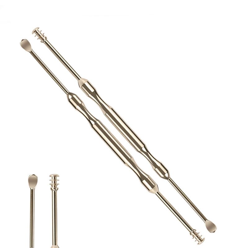 Portable Ear Wax Cleaner Ear Massage Earpick Earwax Removal Tool Stainless Steel Earwax Remover Health Care Tool