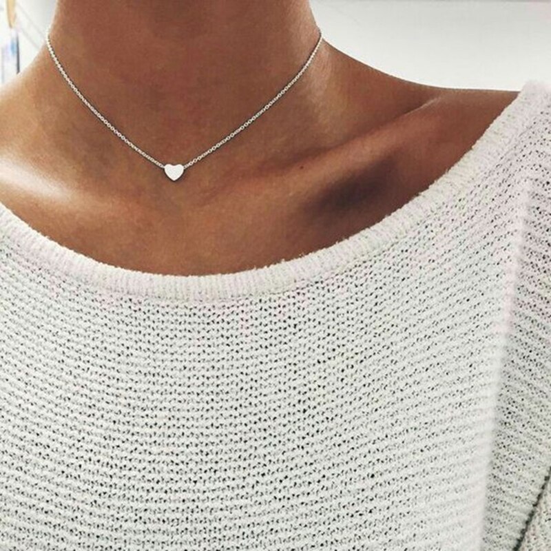 Korte Hart Ketting Choker Voor Vrouwen Gouden Ketting Ketting Hanger Sieraden Vrouwelijke Seashell Ketting ketting kolye collares