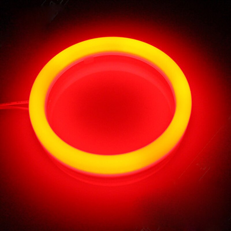 Anillo DRL Universal para coche, luz antiniebla, tipo Ojos de Ángel para coche, rojo, 60mm, 70mm, 80mm, 90mm, 95mm, 100mm, 110mm, 120mm, 12V