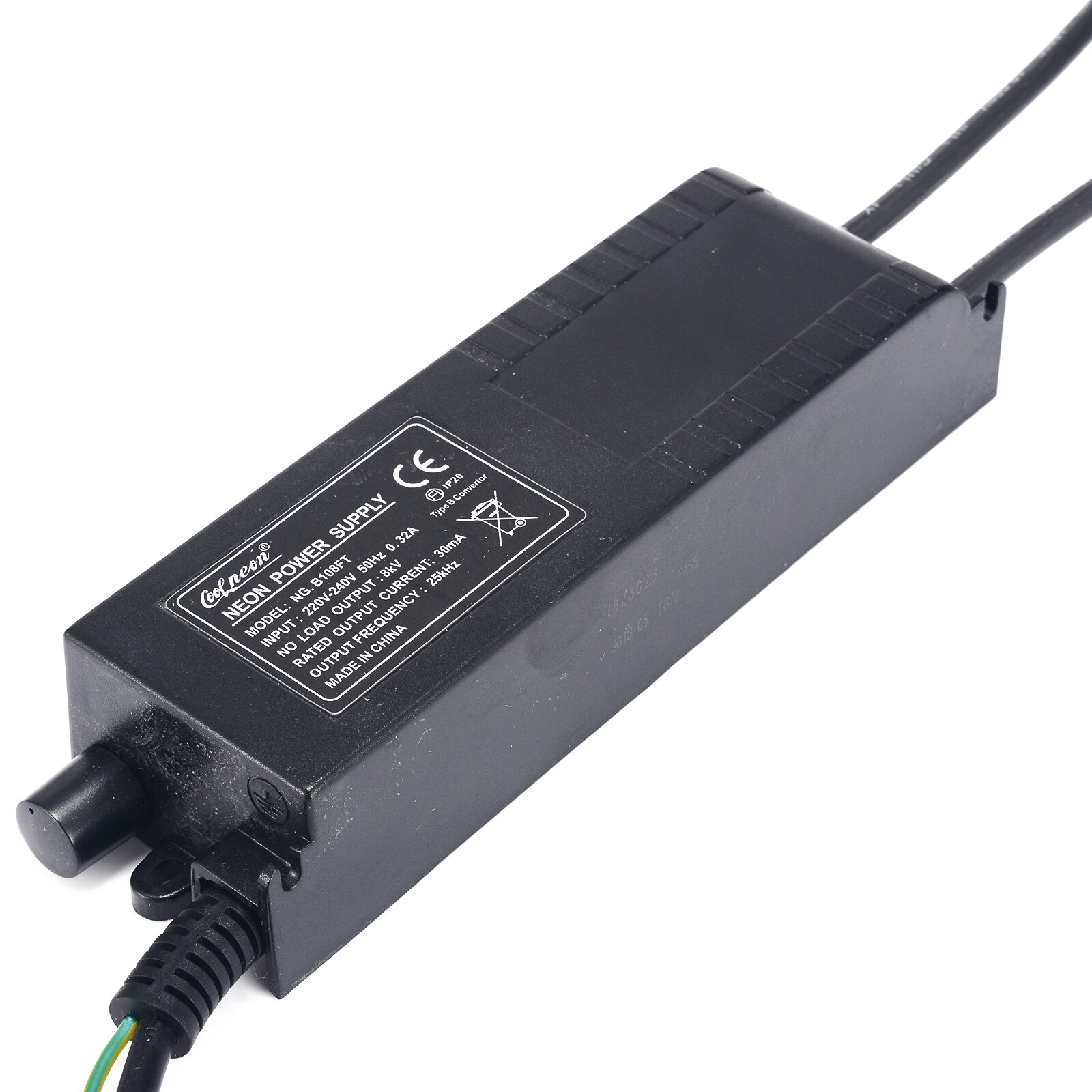 EU Plug Neon Transformer Power Supply With Dimmer Neon Adjust Ballast 8KV 220V 30mA For Indoor Use