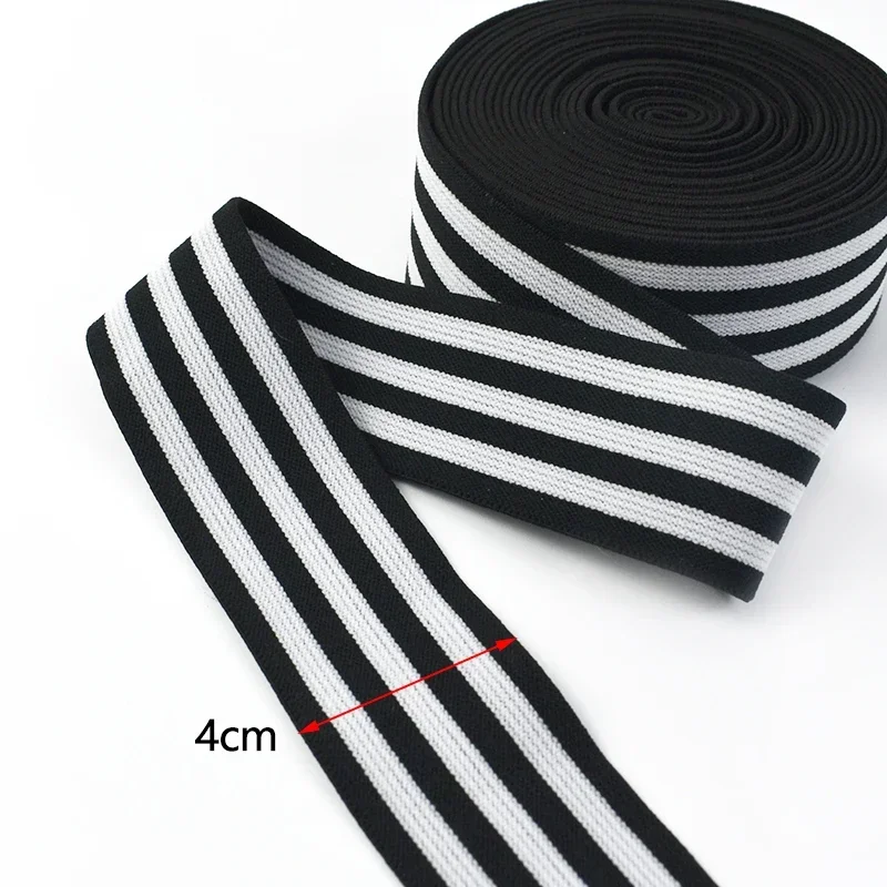 3/5/10M 25-50Mm Streep Elastische Band Webbing Voor Ondergoed Broek Elastiekjes Lint Elastiek Tape Diy Kleding Naaien Accessoire: Black Nickel / 3M