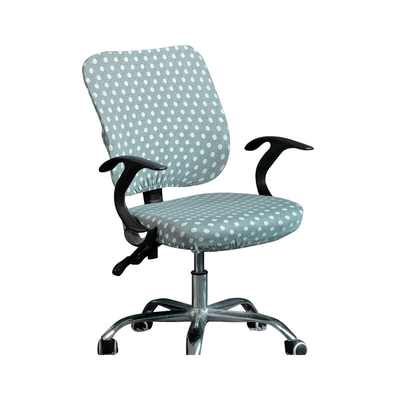 Funda Floral para silla oficina 2 piezas funda de asiento de ordenador LICRA elástica extraíble y lavable fundas para sillón elásticas: D