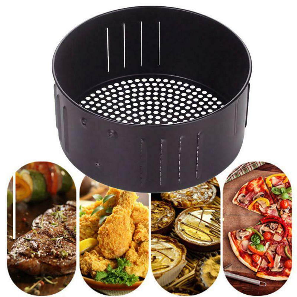 2.6l 3.5l antiaanbaklaag airfryer mand bakken afvoer olie pan frituur accessoires gietijzer bakken brood cake bodem gaas