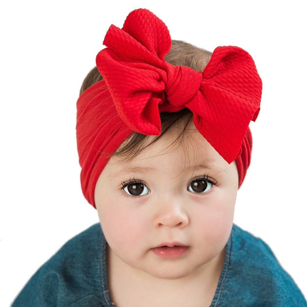 Bandeau à gros nœud pour bébé | En tissu noué de , accessoires pour cheveux, BH615