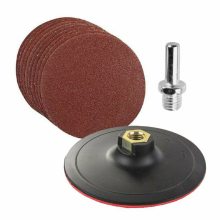 10Pcs 125mm Sanding Disc Set Hook And Loop 1000grit Sand Paper Polishing Pads With Backing Pad M14 Drill Adapter