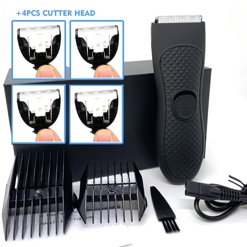 Máquina de corte de cabelo profissional aparador de barba barbeador elétrico para corpo adulto barbear ipx7 à prova dwaterproof água segurança navalha clipper: CÉU AZUL
