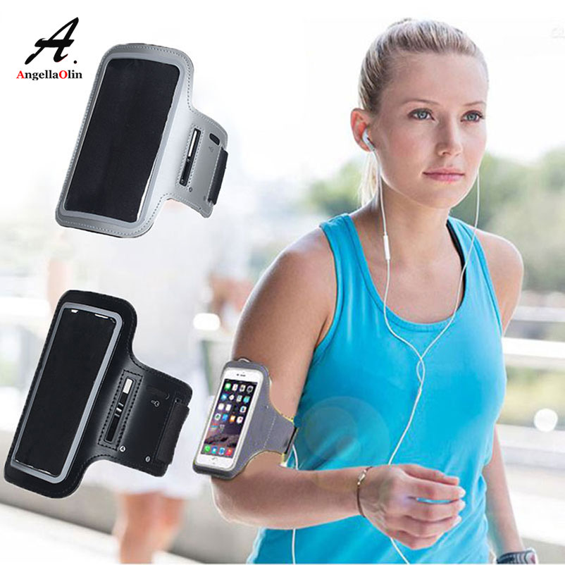 Grijs Waterdichte Gym Sport Running Armbanden Voor iphone X 10 8 6 6s 7 plus 4 4s 5 5s 5c SE Arm Band Fitness Telefoon Tas Case Cover