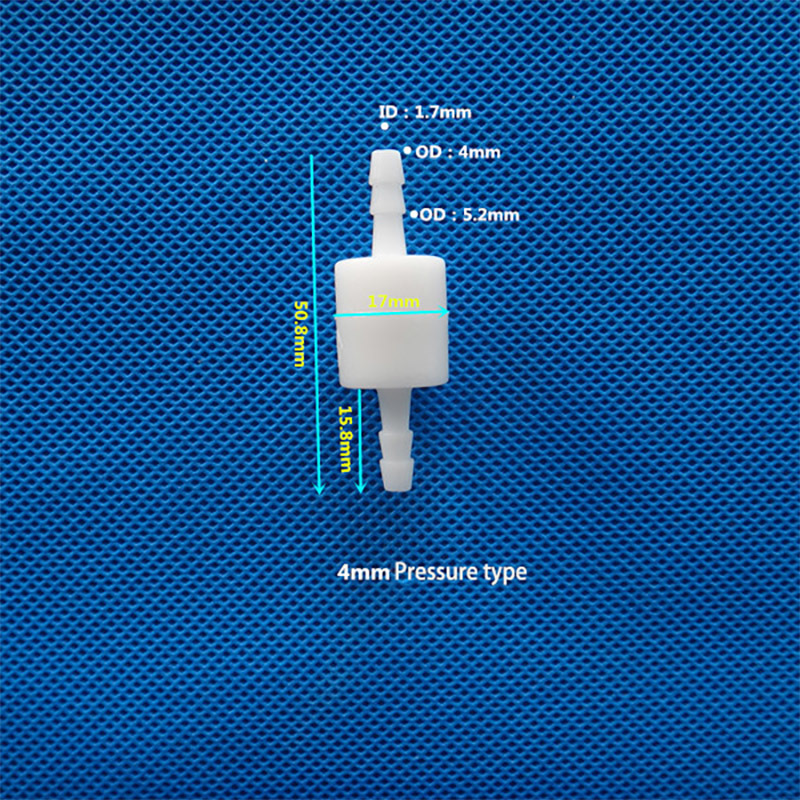 Plastic One Way Check Valve Air Liquid Water Fluids breathing Check Valves for Gas Non-Return Water Fluids 4/6/8/10/12mm