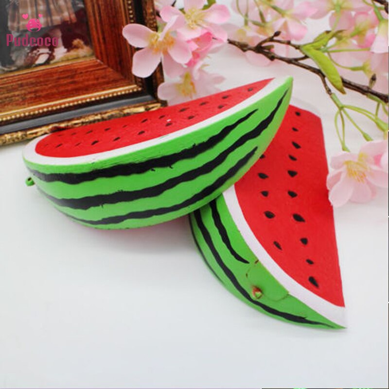 Pudcoco 18cm Slow Rising Squishy Jumbo Watermelon interesting Phantom Fruit Scented Bread Squeeze Toy Decor