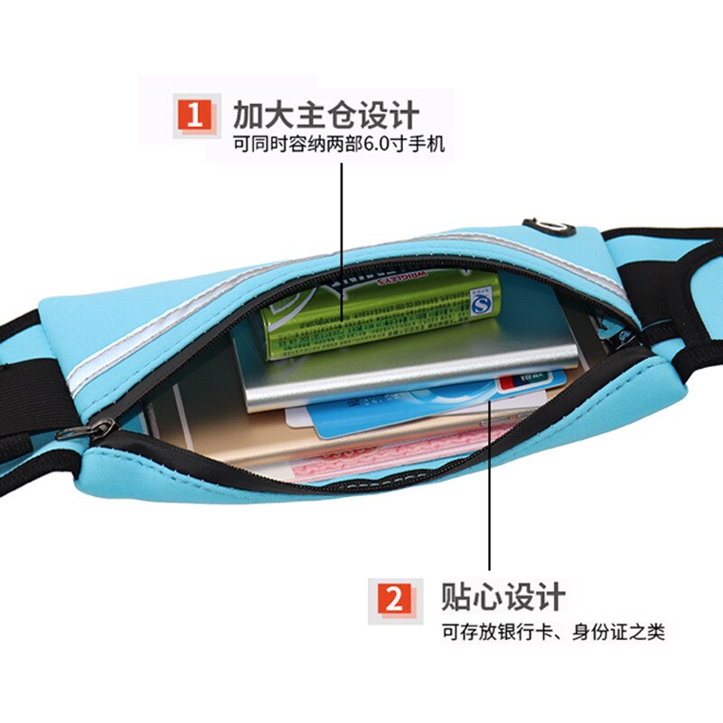Fanny Pack Female Sports Waterproof Chest Handbag Unisex Waist Bag Ladies Waist Packs Belly Belt Bags Purse