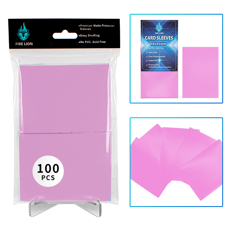 100 Pack 66x91mm Card Sleeves Perfect Fit Inner Sleeves Ideal for Double-Sleeving Trading Card Sleeve with MTG TCG Gaming Cards: Pink