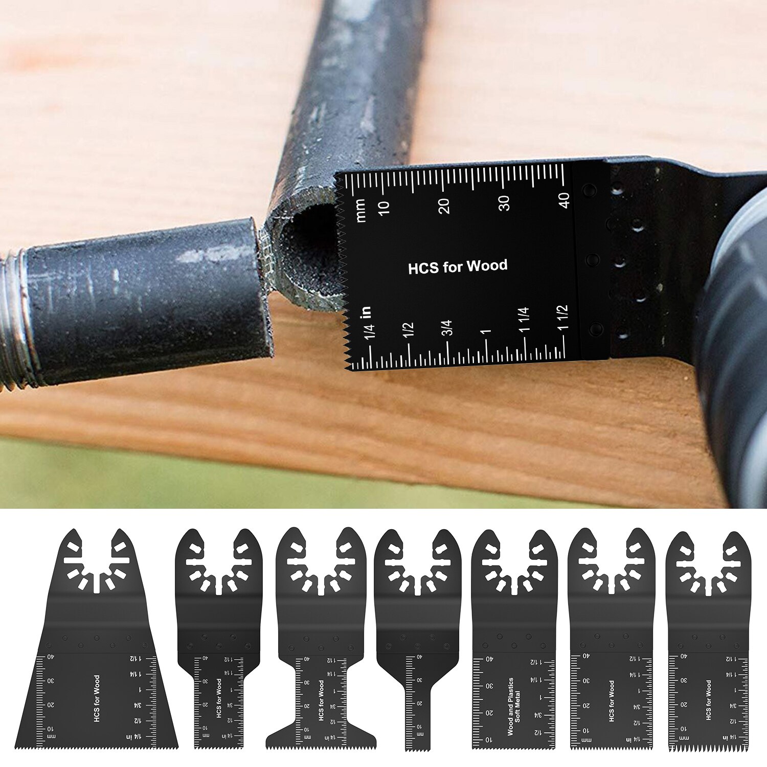 Ensemble de lames de scie oscillantes multi-outil 66 pièces pour outils électriques de rénovateur comme Fein Multimaster,Dremel, accessoires d'outils électriques