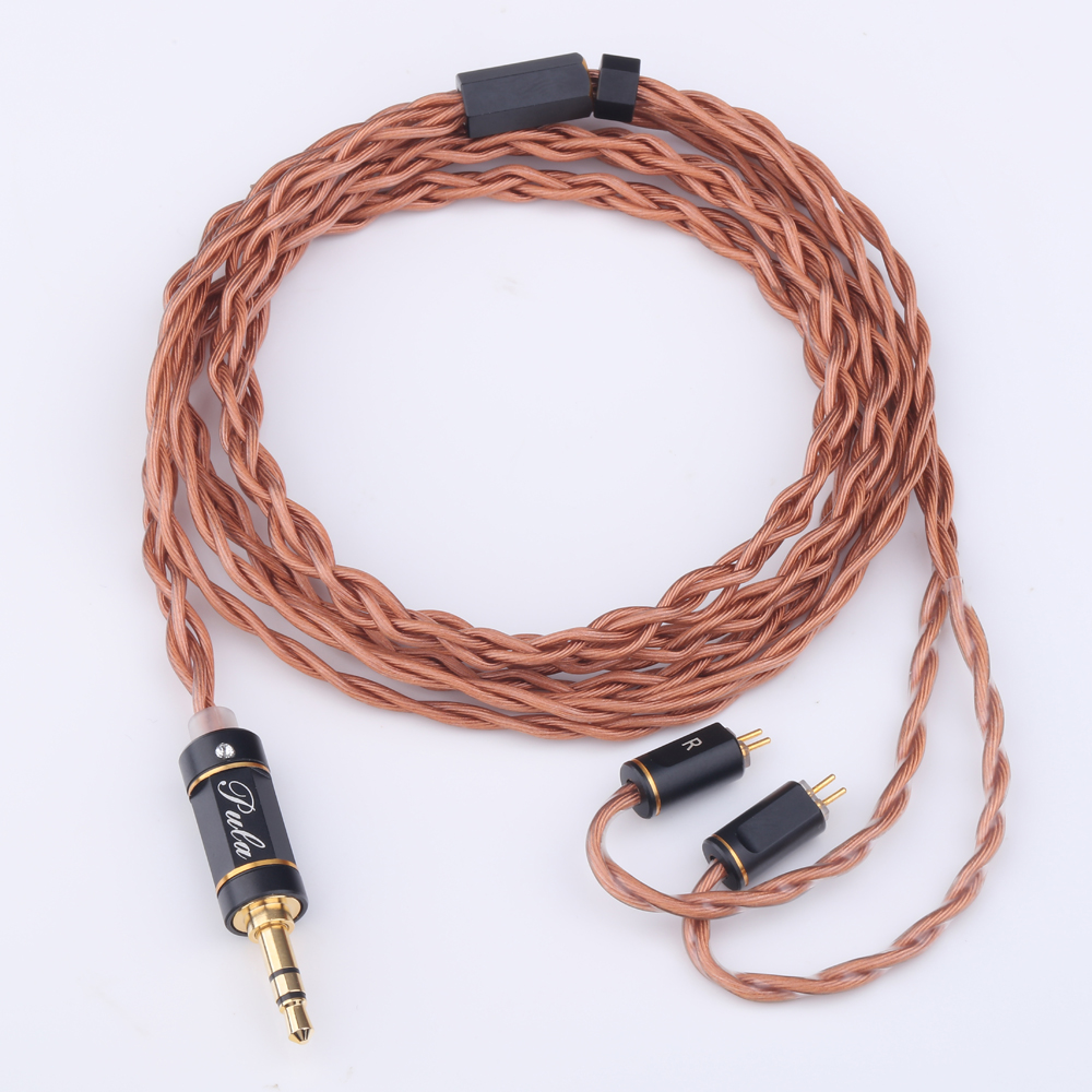 PULA High-purity Copper Pluggable MMCX Earphone Cables 0.78 2Pin Headphone Upgrade Cable 2.5mm3.5mm4.4mm Balanced Head IEM