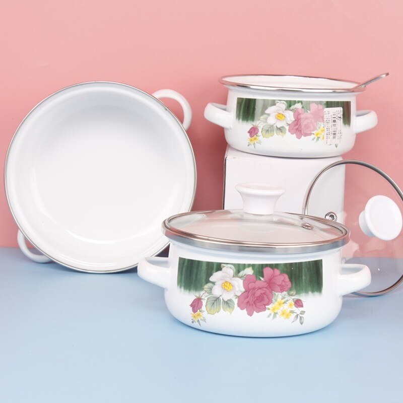 Pink Kitchen Soup Pot Cooking Food Prefered Small Ramen Stock Pot Noodle Cute Glass Lid Pote Mantimentos Pot Groceries OB50DG