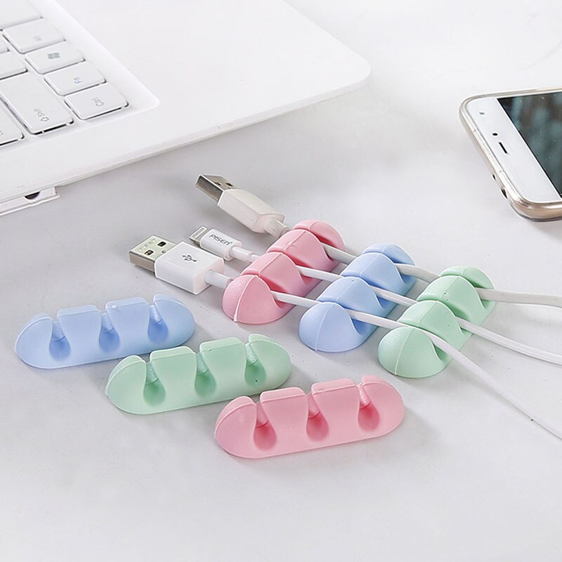 2 stk wire wrap kabel ledning silicagel hyldestativ farve kabel opruller arrangør opbevaringsholder headset opruller kabel samleværktøj