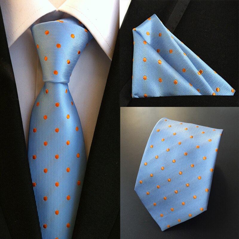 Herenset van s 100%  zijden stropdassen (zakdoeken) effen stippen bloemen stippen bruiloft feest pochet stropdas zakdoek