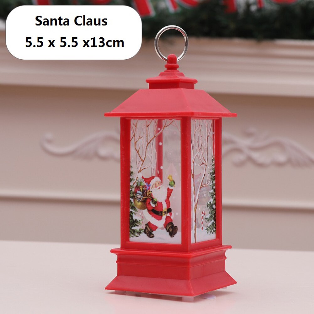 Bougies chauffe-plat LED, cage à bougies de noël avec support, chandelier imprimé Elk père noël pour décoration de noël: 02