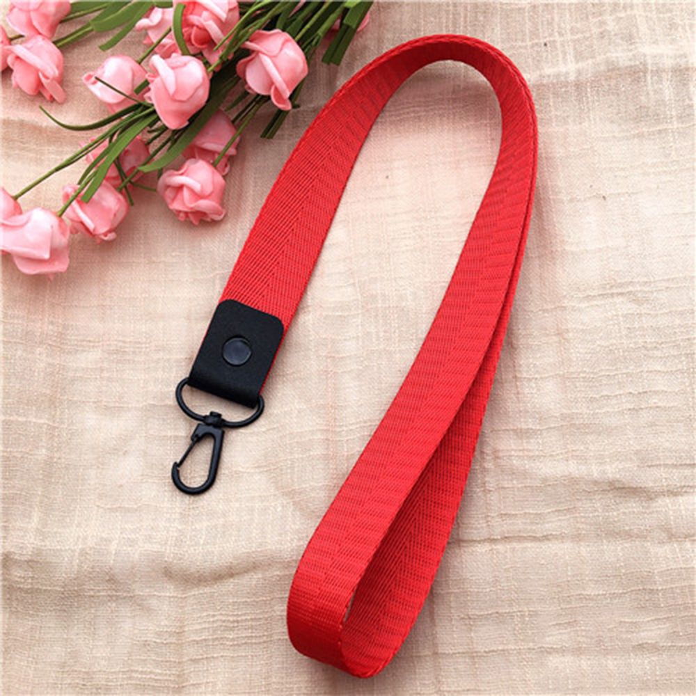 Keychain Badge Holder ID Card Hang Wrist Band Lanyards Key Rope Mobile Phone Straps: red-L