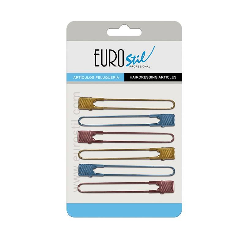 Eurostil 6 Pincet Metalic Kleuren (00803)