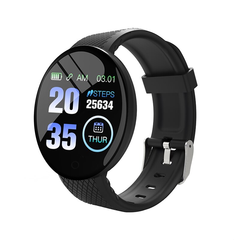 Oled Color Screen Smart Watch Heart Rate Watch Smart Wristband Sport Watches Tracker Smart Band Waterproof Pedometer Smart Watch: black