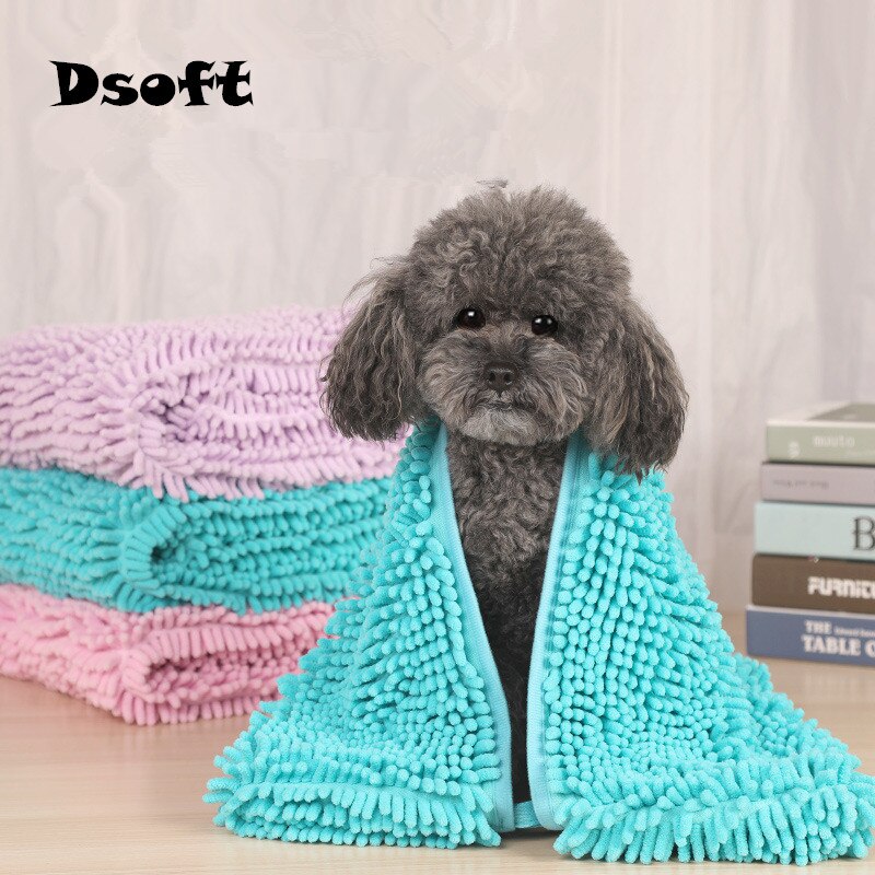 PETTOM Hondenhanddoek (Set van 2, 90x50cm), Super Absorberende Handdoek voor het drogen van Honden Kat Huisdieren, Microfiber 400 GSM, Dik en Zacht voor Bad Pee Toilet