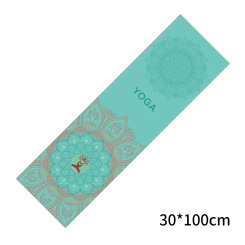 30*100 cm Gedruckt Yoga Handtuch Tragbare Doppel Schicht Nicht-Slip Matte Schutz Yoga Übung Pad Schnell Trocknend pilates Handtuch Decke: Rosa