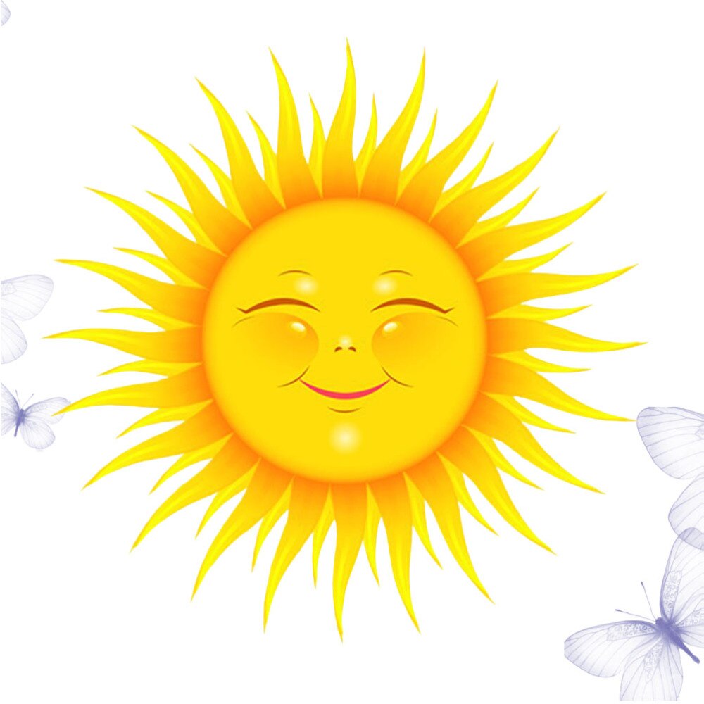 Interesting Sun Wall Sticker Wallpaper Unique Wall Decal Decorative Sticker for Living Room Home Bedroom