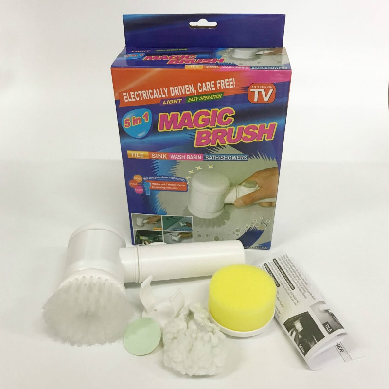 Brosse magique ménage 5-en-1 électrique cuisine appareil de nettoyage brosse salle de bain brosse Mini fenêtre plancher Machine de nettoyage