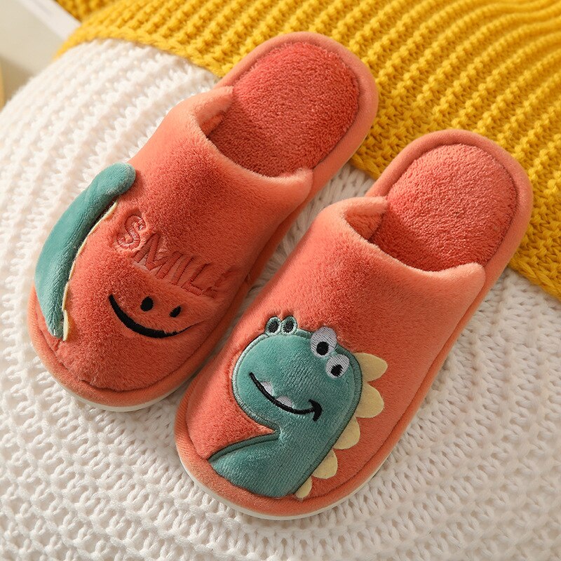 Bébé fille pantoufles dinosaure garçon diapositives automne hiver dessin animé intérieur chaussures enfants enfants anti-dérapant en peluche fourrure bascule: a1 / 23