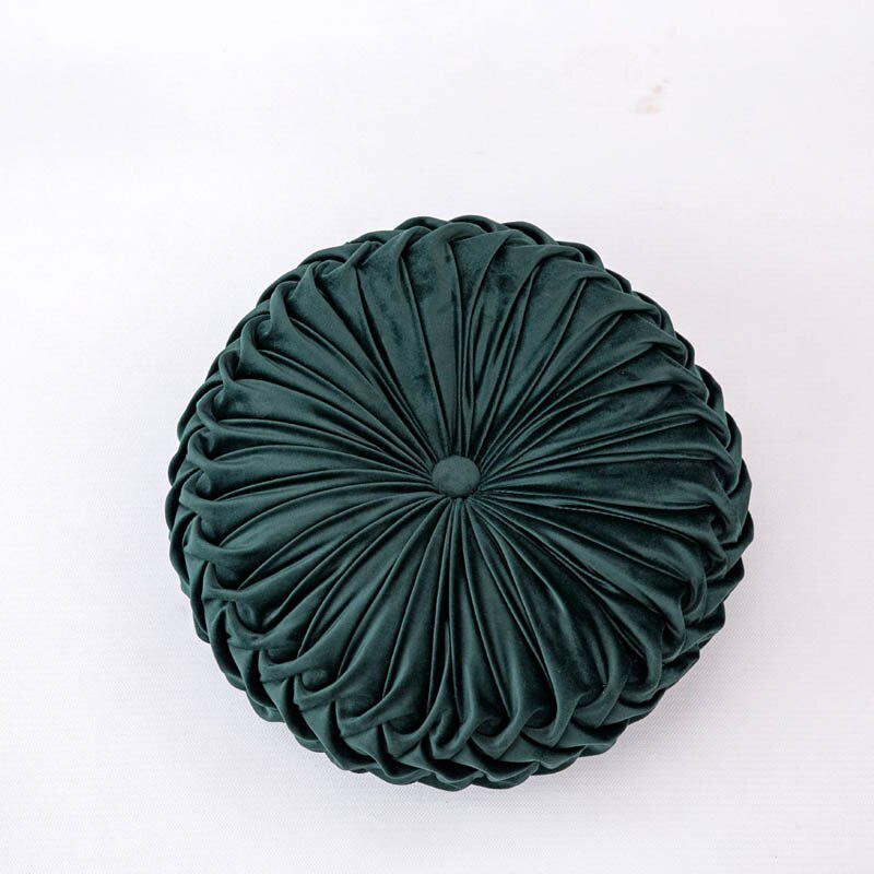 Coussin rehausseur à dossier rond en velours | Décor nordique pour fauteuil de maison, coussin pour dossier de bureau, coussin pour canapé: green