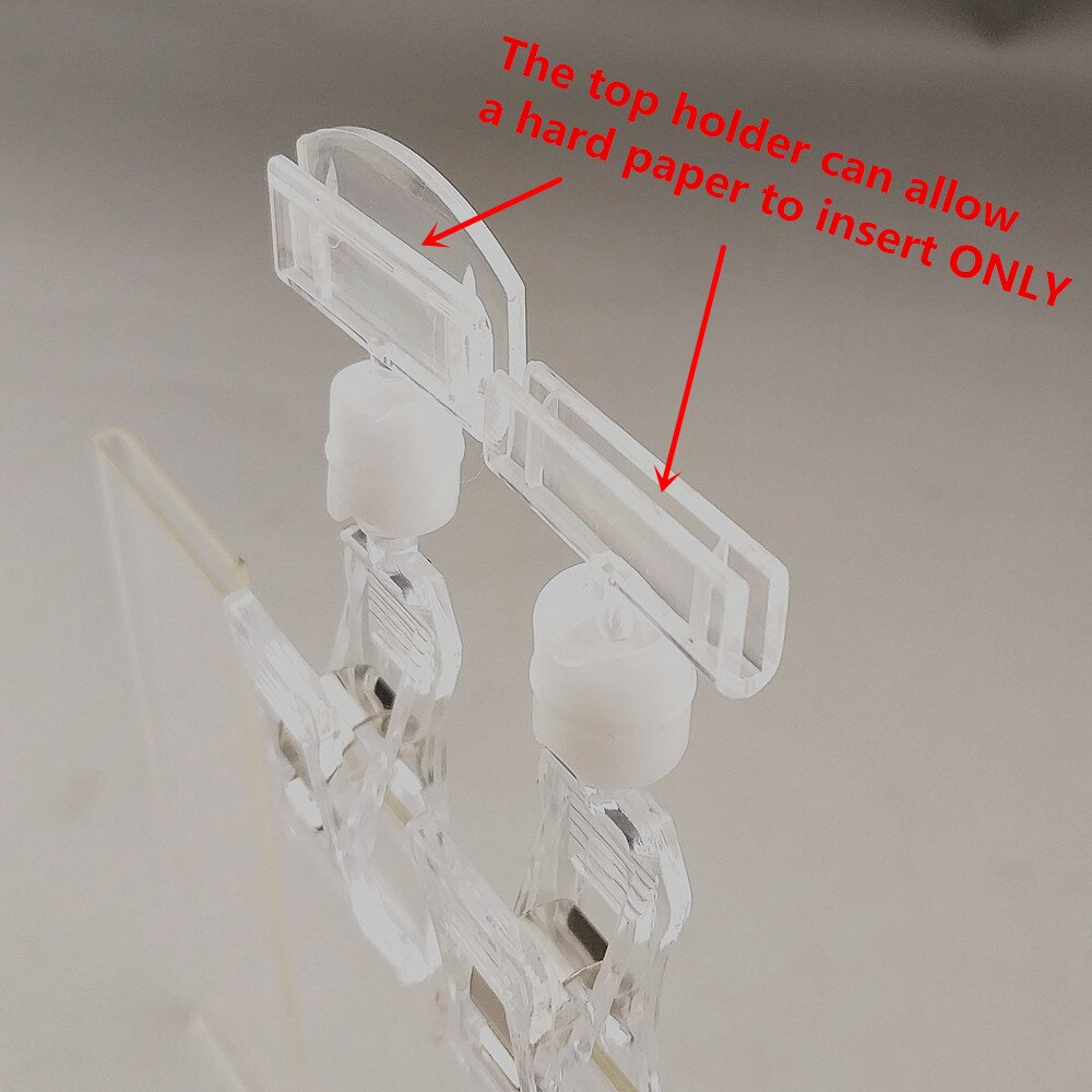 C012 Clear POP Merchandise Plastic Sign Signage Paper Card Display Price Label Small Clips Holders In Retail 30pcs