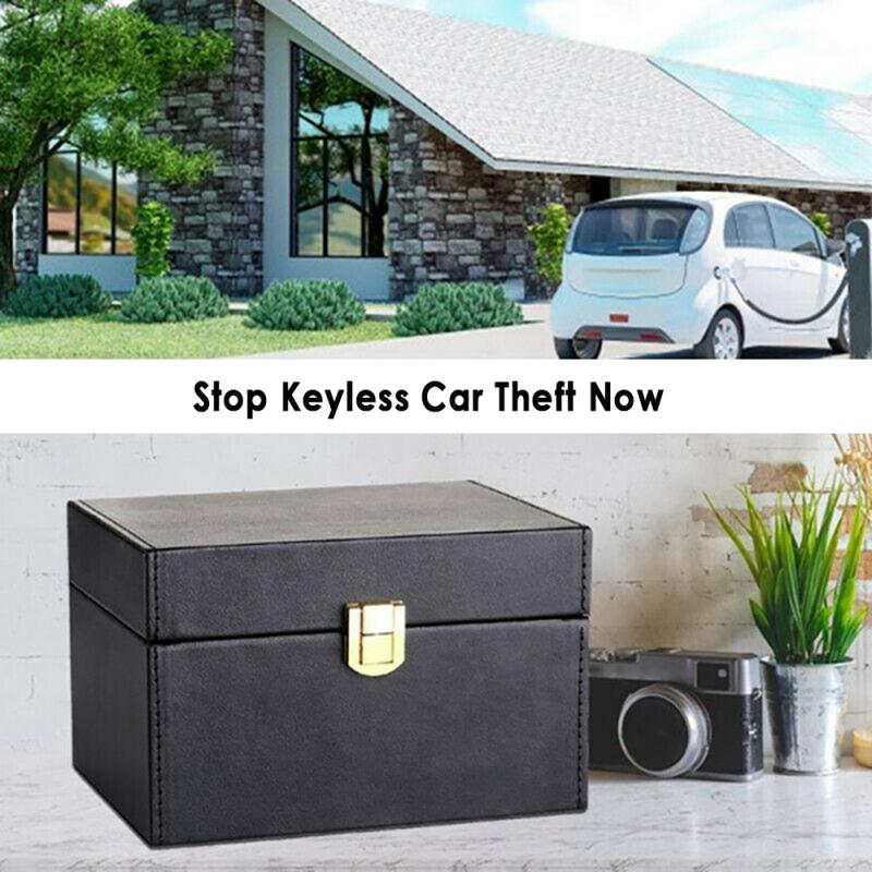 Anti Theft Faraday Box RFID Faraday Key Fob Protector Radiation-proof Mobile Phone Box Car Keyless Signal Blocker Security
