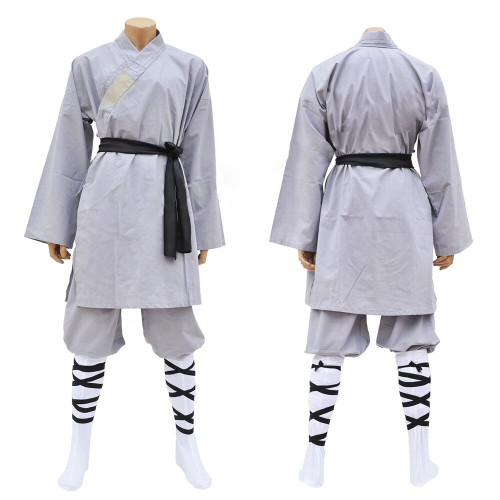 Uniforme de Shaolin de algodón para niños y adultos, ropa de Wushu, kung fu, traje budista, traje de entrenamiento de artes marciales de Tai chi y Kung fu