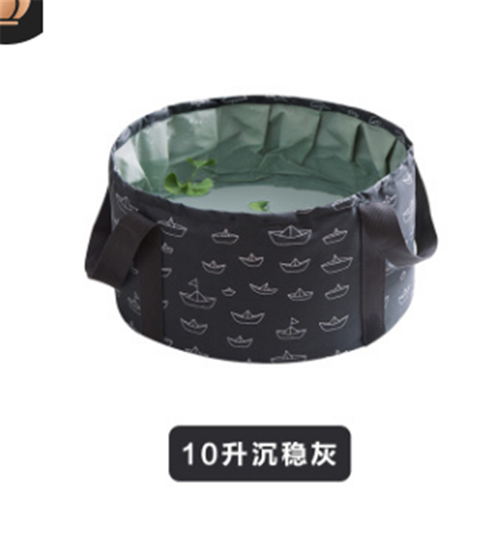 Outdoor Camping Portable Opvouwbaar Opvouwbare Waterzak Wastafel Reizen Wastafel 12L: Grijs
