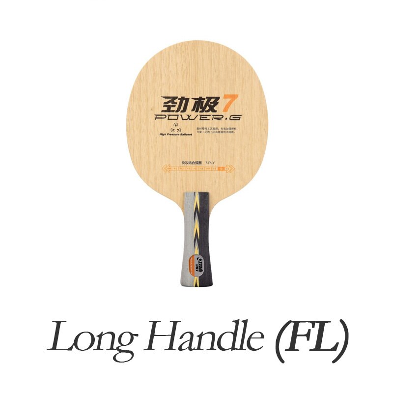 Originele Dhs Power G 7 Tafeltennis Blade (7 Ply Hout) PG7 PG-7 Pg POWER-G 7 Racket Ping Pong Bat Paddle: Long Handle FL